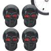 Salyeeluly Tappi per valvole degli pneumatici a forma di teschio, a forma di testa di scheletro, per auto, camion, moto, biciclette
