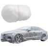 Kasmole Copriauto Telo per Auto Copertura Impermeabile Universale Monouso Plastica Trasparente USA E Getta Universale Copriauto Pioggia Polvere Copertura del Garage Deposito Temporaneo