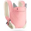 SONARIN 4-in-1 Marsupio Neonati Leggero,Morbido Cotone Portantina Bebè Traspirante Porta Bambino Ergonomico,Regolabile per Neonati e Bambini 0-36 Mesi,Tutte le Posizioni(Rosa)