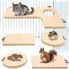 FTISSLY 5 Pezzi Piattaforma per Criceti e Scoiattoli, Mensole in Legno per Criceti Accessori per Criceto Piattaforma in Legno Beige per Piccoli Animali per Porcellini d'India, Cincillà, Pappagalli