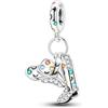 The Charmery Charm in argento 925 a forma di cappello da cowboy e stivali da cowboy, compatibile con braccialetti Pandora, Trollbeads, Chamilia, Biagi e molti altri braccialetti con ciondoli del Regno Unito.