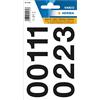 Herma Numeri 4189, 33 mm, 0-9, resistente alle intemperie, alluminio, nero, 2 fogli