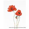 Luca-S LB2225 - Schema Punto Croce contato, Motivo Due Papaveri, 22,5 x 13,5 cm