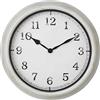 TFA Dostmann Orologio analogico XL da parete per esterni, 60.3067.02, orologio di grandi dimensioni, design retrò, resistente agli spruzzi d'acqua, in metallo e vetro, per terrazza/balcone, Bianco