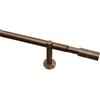 Gardinia Bastone per Tende "Zylinder", Set Completo, Materiale di Montaggio Incluso, Lunghezza 100-190 cm, Bronzo, Metallo, Ø 22/25 mm