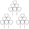 Durashmall Confezione da 3 graticci impilabili in metallo per piante rampicanti a forma di cuore, per interni ed esterni, piante in vaso, viti, fiori, decorazione fai da te da giardino, nero, oro