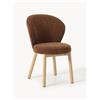 Westwing Collection Sedia imbottita con gambe in legno di frassino Serena