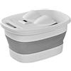 Generico Foldable Foot Bath Basin - Foot Soak Tub with Lid, Massage Rollers & Phone Holder | Portable Feet Spa Bucket with Non-Slip Bottom for Pedicure, Relaxation, Tired Feet Relief, Home Travel, Camping