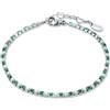 Brand Gioielli Bracciale Donna Acciaio BRAND GIOIELLI collezione TENNIS Verde codice 14BR049V-M