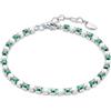 Brand Gioielli Bracciale Donna Acciaio BRAND GIOIELLI collezione TENNIS MAXI Verde codice 14BR050V-M