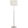 HOMCOM Lampada da Terra con Telecomando e Luminosità Regolabile 3000K-6000K con Paralume in Tessuto, Argento | Aosom Italy