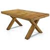KONTE.DESIGN Tavolo GALLIPOLI allungabile in legno, finitura Rovere Nodato, gambe ad X, 160x90 cm - 410x90 cm, 18 posti