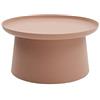 KONTE.DESIGN Tavolino IBIZA rotondo in polipropilene, Rosa, 70x70x36 cm