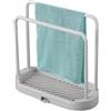 Generic Supporto per stracci per lavello da cucina, supporto per strofinacci, porta asciugamani da cucina rimovibile con vassoio di drenaggio per scrubber, piano di lavoro della cucina