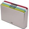Joseph Joseph Folio Icon - Set di taglieri antiscivolo a colori con custodia, 4 pezzi, Medio, Multicolore
