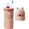 Generic Portaspazzolino da viaggio - Contenitore portatile per dentifricio con aspetto cartone animato - Custodia da viaggio rimovibile per spazzolino da denti forniture scolastiche per bambini, donne, uomini