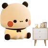 Generico Carina BU-BU Night Light, Silicone Night Light, Lampada Da Vivaio A LED A LED A Led Squishy, fumetto Digabile Animale Notturna Animale, Lampada Da Letto Controllata Da Touch Per Camera
