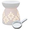 Pomurom Bruciatore per Olio Essenziale Candela con Cucchiaio, Diffusore di Aromi Portacandele, Lampada per Aromaterapia, Supporto di Luce di tè per Casa Camera da Letto Soggiorno Yoga Decorazioni Regalo