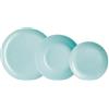 Luminarc Servizio Tavola 18 Pezzi, Diwali Light Turquoise, Vetro Opale, Turchese