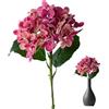 Ruhnjyg Fiori artificiali di ortensia, ortensia artificiale, con stelo, centrotavola e fiori secchi bionici, per giardino, matrimonio, rosa acceso