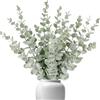 BUNIQ Foglie di eucalipto essiccate - Piante Artificiali Rami di eucalipto,10 Pezzi di Composizione Floreale di eucalipto, Bouquet da Sposa con Rami Finti, centrotavola per la casa