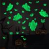 FOSDICK 3 Fogli Vetrofanie Halloween, Adesivi Halloween per Finestre Scheletro Che si Illuminano, Adesivi Finestre Halloweens PVC Elettricità Statica Autoadesivi, Decorazioni per Feste di Halloweens
