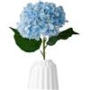 Ruhnjyg Ortensia artificiale ortensia con stelo, fiori secchi bionici per giardino, matrimonio, celeste