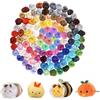 PORFOYO 100 colori di lana per feltro a secco, 300 g, set di feltro ad ago, feltro a secco e feltro a umido, set di feltro per lavori fai da te