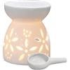Pomurom Bruciatore per Olio Essenziale Candela con Cucchiaio, Diffusore di Aromi Portacandele, Lampada per Aromaterapia, Supporto di Luce di tè per Casa Camera da Letto Soggiorno Yoga Decorazioni Regalo
