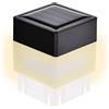 Generic Casa Luce solare LED Post Luci Giardino Esterno IP65 Impermeabile Quadrato 5x5cm Luce Calda Paesaggio Post Lampada per Patio Recinzione Scale Passaggio Ponte di Legno Posti Decor