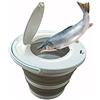Yiida Secchio da Pesca Pieghevole 5L/10L con Coperchio di Chiusura | Vasca Pieghevole in plastica - Vaso per Acqua Pieghevole Durevole e Robusto salvaspazio, per la Pesca Domestica, Campeggio