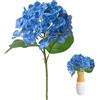 Ruhnjyg Fiori artificiali di ortensia, ortensia artificiale, con stelo, centrotavola e fiori secchi bionici, per giardino, matrimonio, zaffiro