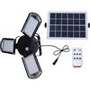 Fafeicy Luce Solare da Soffitto, 800 Flussi Luminosi con Telecomando, Pannelli Regolabili, Plafoniera LED per Garage, Batteria a Lunga Durata, per Fienile e Patio