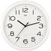 Trevi OM 3301 Orologio da Parete Silenzioso 24cm, Movimento Continuo SWEEP Senza Tic-Tac, Design Moderno e Minimalista, Ideale per Casa e Ufficio, Funzionamento con Batteria AA, Bianco