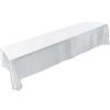 WPKD BLUEIY 145 x 320cm Tovaglia Rettangolare, Impermeabile Resistente alle Rughe e alle Macchie Tovaglia in Poliestere Lavabile e Decorativa per Feste e Matrimoni(Bianco)