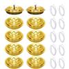 Generico Stoppini galleggianti, lampada ad olio | 20 pezzi Lampade a olio rotondo Wicks Flower Design - Forniture buddiste, decorazione del desktop per il Ringraziamento, Natale