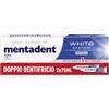 Mentadent White System Original Dentifricio Sbiancante, Ripristina il Bianco Naturale dei Denti, Azione Anti-Macchia, Denti Più Bianchi Giorno dopo Giorno, 2x75ml