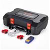 VEVOR Verricello Elettrico 12V CC da 2721 kg con Fune Sintetica Valigetta, Verricello Portatile, Telecomando Wireless e Cablato, Kit di Recupero con Passacavo, Gancio e Grillo, per ATV, UTV e Off-Road