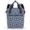Reisenthel allrounder R Borsa e Zaino da Viaggio 2 in 1, Multifunzione e Multitasche, Spallacci Regolabili, Passante per Trolley, Tessuto Idrorepellente, 12 L, Fantasia Signature Navy