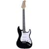 EKO GUITARS - Chitarra Elettrica ST‑100, Corpo Pioppo, Manico Acero, Tastiera Laurel, 3 Pickup Single Coil, Ponte Tremolo, 22 Tasti, Colore Nero