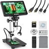 WADEO Microscopio Digitale Professionale [7 Schermo LED] [1200X] Microscopio per