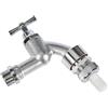 Cornat TEC304005 - Rubinetto con beccuccio per il collegamento di lavatrici e lavastoviglie, con valvola di ritegno e aeratore per tubi, parte superiore in ceramica di alta qualità, colore: Argento