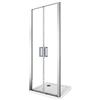 LANERI Porta Doccia a Saloon Apertura Battente Vetro 6 mm Cromo anti-calcare (97-101 H.190)