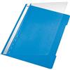 Leitz Cartellina Standard in Polipropilene 30% Riciclato, Formato A4, Capacità fino a 60 Fogli 80 gr/mq, Confezione da 25, Blu Chiaro, 41910130