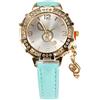 Hemobllo Orologio da Donna con Decorazione in Cristalli, Vetro e Metallo, Regolabile e Preciso, Design Raffinato e Semplice, per Utilizzo Scolastico e Occasioni Casual