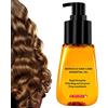 Generic Olio essenziale nutriente per capelli ricci, olio di argan del Marocco per uomini e donne, olio penetrante per la cura dei capelli, olio idratante e rinforzante per capelli setosi, 70 ml
