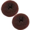 Generico Ciambelle per Chignon Resistenti alla Deformazione in Nylon Marrone, 2 Pezzi per Creare Acconciature a Chignon Perfette per Matrimoni e Feste