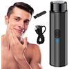Dous Rasoio elettrico da viaggio | elettrici per viso da uomo,USB Ricaricabile Barba Rasoio Tascabile Rasoio Lavabile Rasoio Compatto Wet Dry Use Dous