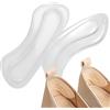 Lecerrot Cuscinetti per talloni - Cuscinetti per talloni in silicone trasparente per la protezione del piede - Protezioni tallone invisibili antiusura per camminare comodamente in casa, uffici, Lecerrot