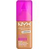 NYX Professional Makeup Fondotinta Soft Matte, Coprenza Modulabile, Tenuta Fino a 24H, Formula Arricchita con Acido Ialuronico, Guaranà e Vitamina C, Make Em Wonder Foundation, Warm Beige, 30 ml
